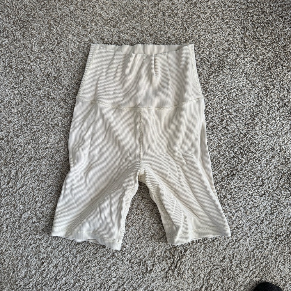 Aerie Beige Ribbed Shorts